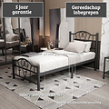 AirSleeperz® metalen bedframe Eva Black 90x200 cm - 1 persoons