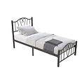 AirSleeperz® metalen bedframe Eva Black 90x200 cm - 1 persoons