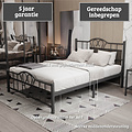 AirSleeperz® metalen bedframe Eva Black 140x200 cm - 2 persoons