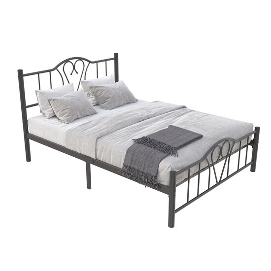 AirSleeperz® metalen bedframe Eva Black 140x200 cm - 2 persoons