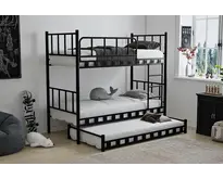 metalen stapelbed Emma Family Black 90x200x175 cm