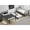 AirSleeperz® metalen stapelbed Emma Family Black 90x200x175 cm