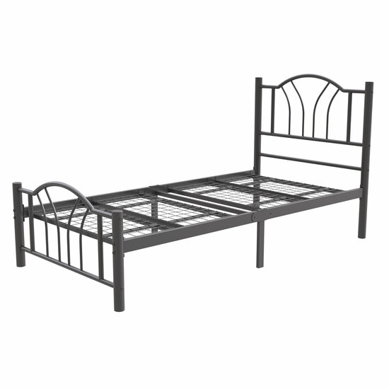 AirSleeperz® metalen bedframe Esmee Black 90x200 cm - 1 persoons