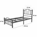 AirSleeperz® metalen bedframe Esmee Black 90x200 cm - 1 persoons