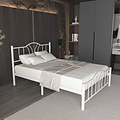 AirSleeperz® metalen bedframe Esmee White 140x200 cm - 2 persoons