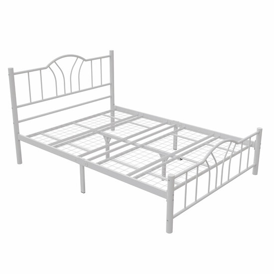 AirSleeperz® metalen bedframe Esmee White 140x200 cm - 2 persoons
