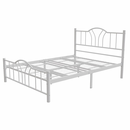 AirSleeperz® metalen bedframe Esmee White 140x200 cm - 2 persoons