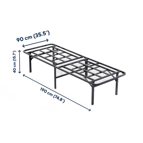 AirSleeperz® opvouwbaar bed Joost Premium Black 90x200 cm - 1 persoons | 2eKans