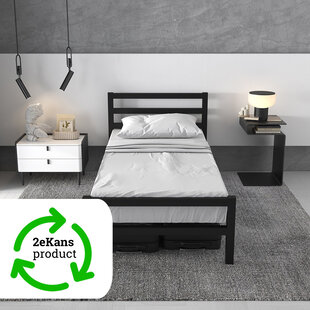 metalen bedframe Job Black 90x200 cm - 1 persoons | 2eKans