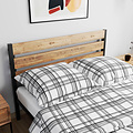AirSleeperz® metalen bedframe Max Black/Wood 160x200 cm - 2 persoons