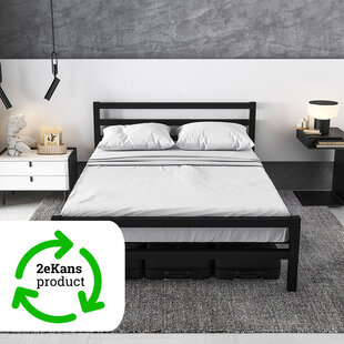 metalen bedframe Job Black 140x200 cm - 2 persoons | 2ekans