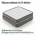AirSleeperz® opvouwbaar matras traagschuim 90x200x12.5 cm - 1 persoons