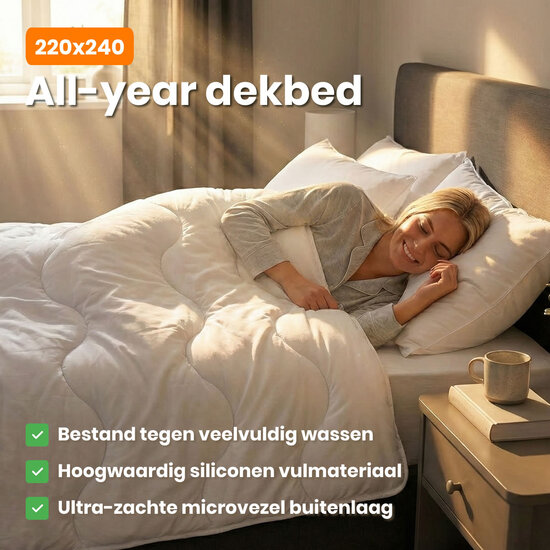 AirSleeperz® Luxe Microvezel Dekbed 220x240 cm (lits-jumeaux)