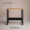 AirSleeperz® nachtkastje metaal Black/Wood 51x33x47 cm