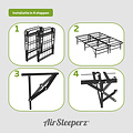 AirSleeperz® opvouwbaar bed Joost Basic Black 140x200 cm - 2 persoons