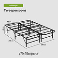 AirSleeperz® opvouwbaar bed Joost Basic Black 140x200 cm - 2 persoons