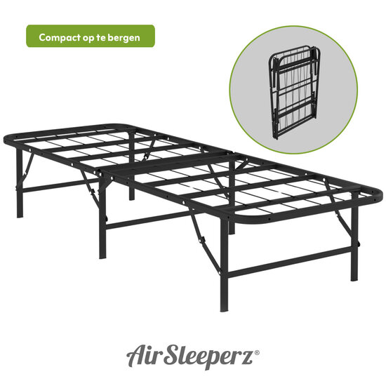 AirSleeperz® opvouwbaar bed Joost Basic Black 90x200 cm - 1 persoons