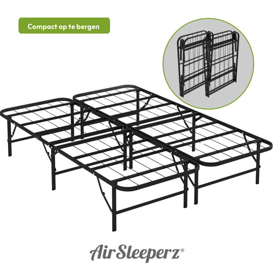 AirSleeperz® opvouwbaar bed Joost Basic Black 140x200 cm - 2 persoons