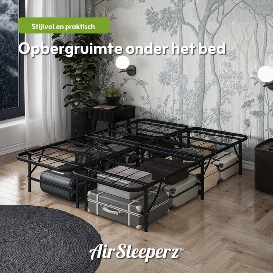 AirSleeperz® opvouwbaar bed Joost Basic Black 140x200 cm - 2 persoons