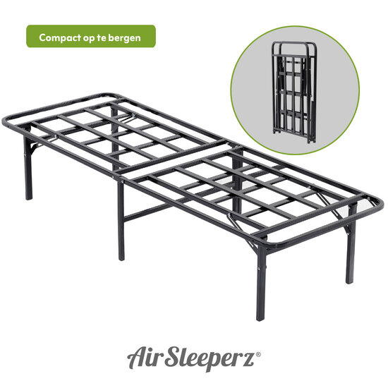 AirSleeperz® opvouwbaar bed Joost Premium Black 90x200 cm - 1 persoons