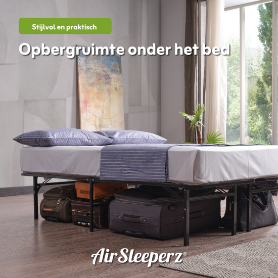 AirSleeperz® opvouwbaar bed Joost Premium Black 140x200 cm - 2 persoons