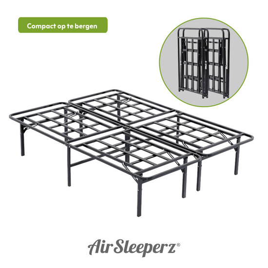 AirSleeperz® opvouwbaar bed Joost Premium Black 140x200 cm - 2 persoons