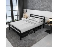 metalen bedframe Job Black 160x200 cm - 2 persoons