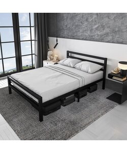 metalen bedframe Job Black 160x200 cm - 2 persoons