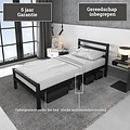 AirSleeperz® metalen bedframe Job Black 160x200 cm - 2 persoons