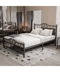 metalen bedframe Eva Black 160x200 cm - 2 persoons