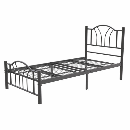 AirSleeperz® metalen bedframe Esmee Black 90x200 cm - 1 persoons | 2eKans