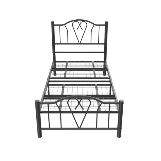 AirSleeperz® metalen bedframe Eva Black 90x200 cm - 1 persoons | 2ekans