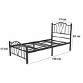 AirSleeperz® metalen bedframe Eva Black 90x200 cm - 1 persoons | 2ekans