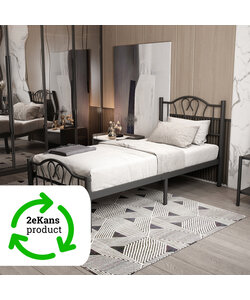 metalen bedframe Eva Black 90x200 cm - 1 persoons | 2ekans