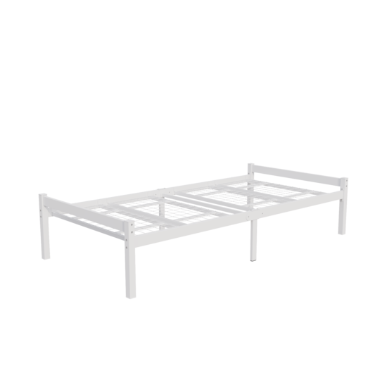 AirSleeperz® metalen bedframe Luuk White 90x200 cm - 1 persoons
