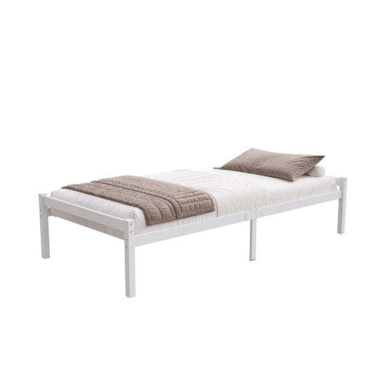 AirSleeperz® metalen bedframe Luuk White 90x200 cm - 1 persoons