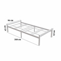 AirSleeperz® metalen bedframe Luuk White 90x200 cm - 1 persoons