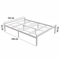 AirSleeperz® metalen bedframe Luuk White 140x200 cm - 2 persoons