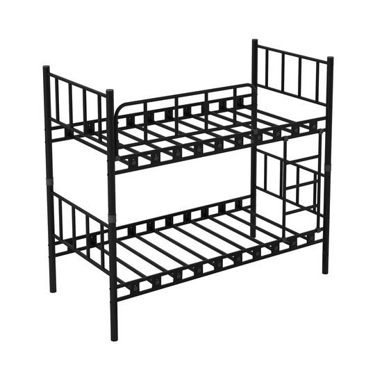 AirSleeperz® metalen stapelbed Emma Family Black 90x200x175 cm | 2eKans