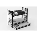 AirSleeperz® metalen stapelbed Emma Family Black 90x200x175 cm | 2eKans