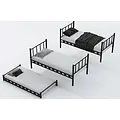 AirSleeperz® metalen stapelbed Emma Family Black 90x200x175 cm | 2eKans