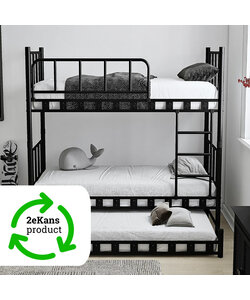 metalen stapelbed Emma Family Black 90x200x175 cm | 2eKans