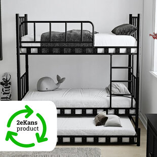 metalen stapelbed Emma Family Black 90x200x175 cm | 2eKans