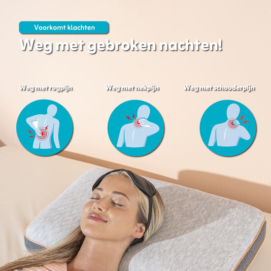 AirSleeperz® SoftLife Memory Foam Stevig Hoofdkussen 60x40 cm