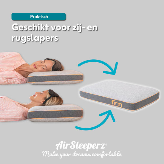 AirSleeperz® SoftLife Memory Foam Stevig Hoofdkussen 60x40 cm