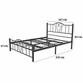 AirSleeperz® metalen bedframe Eva Black 160x200 cm - 2 persoons