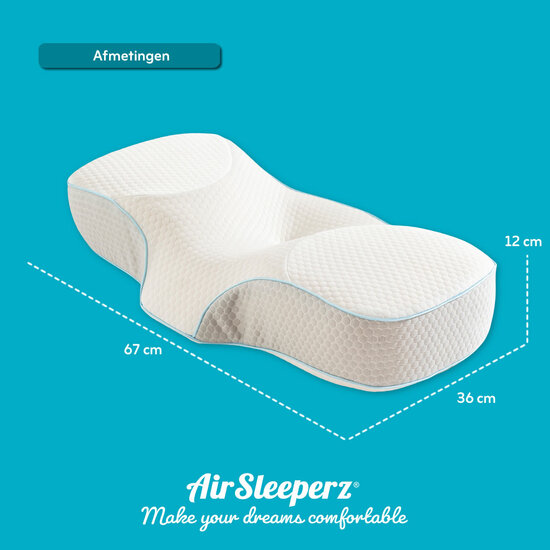 AirSleeperz® SoftLife Ergonomisch Nekkussen Memory Foam 67x36 cm