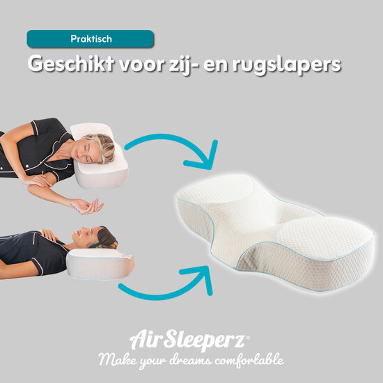 AirSleeperz® SoftLife Ergonomisch Nekkussen Memory Foam 67x36 cm