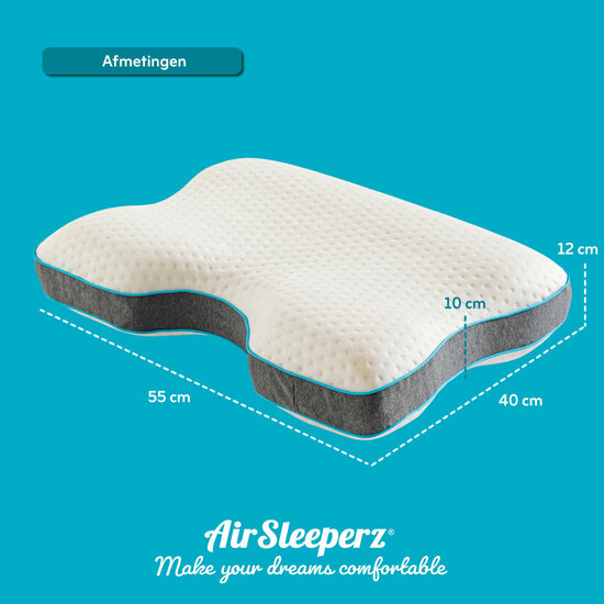 AirSleeperz® SoftLife Anti Snurk Kussen Memory Foam 55x40 cm