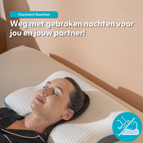 AirSleeperz® SoftLife Anti Snurk Kussen Memory Foam 55x40 cm